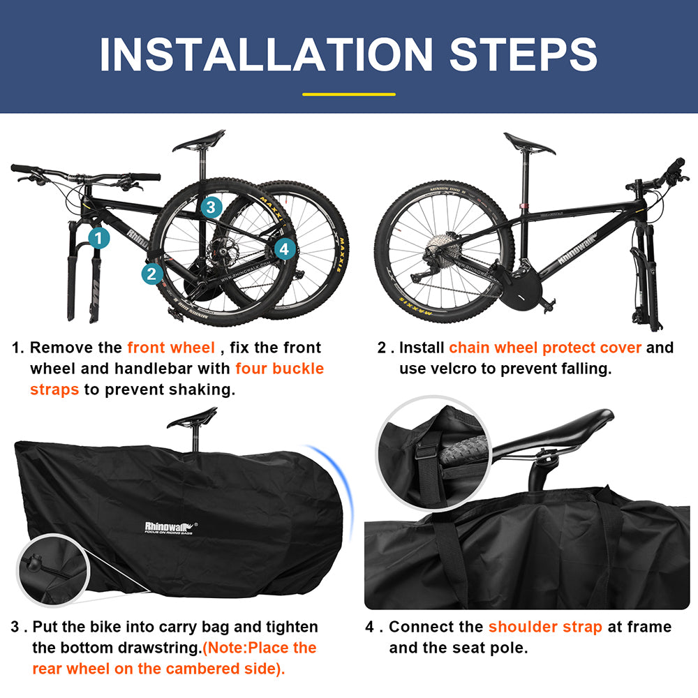RHINOWALK RM262 Storage Bag for 27.5-inch MTB / 700C Road Bike Lightweight Carrying Pouch RHINOWALK RM262 Storage Bag for 27.5-inch MTB / 700C Road Bike Lightweight Carrying Pouch